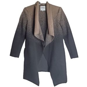 BB Dakota Black and Brown Ombre Open Front Coatigan